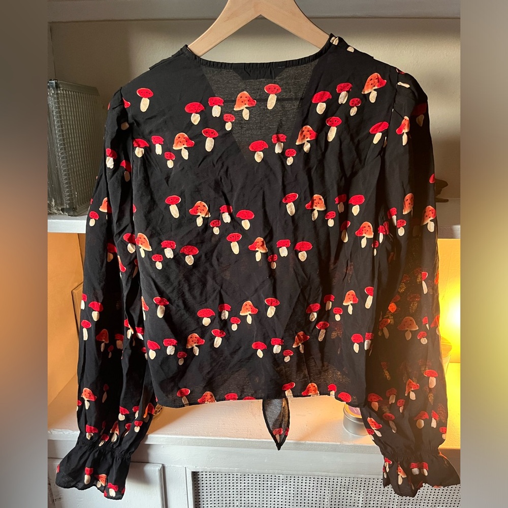 Mushroom crop top- runs small- from unique vintage website